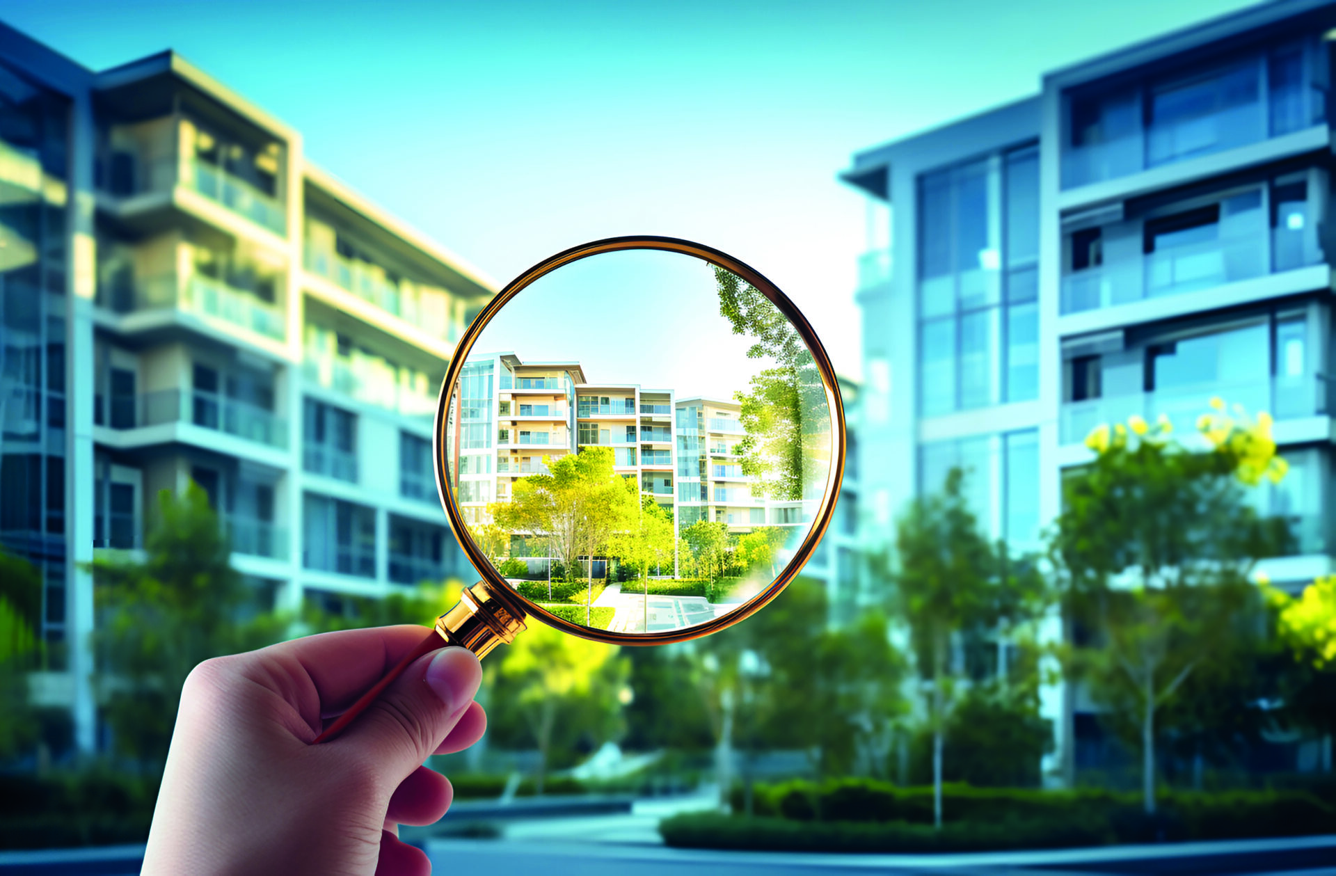 Searching for Real Estate in an Apartment Building, a Hand Holds